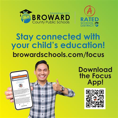 Man holding phone and Focus app QR Code